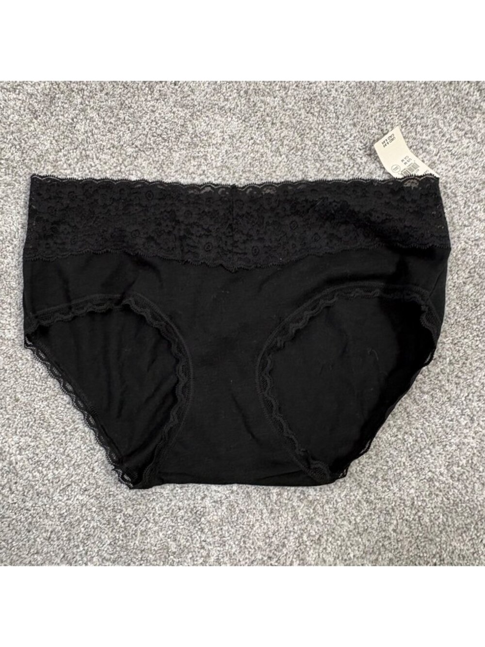 Aerie Panties Underwear Medium Black Lace Top New Brief